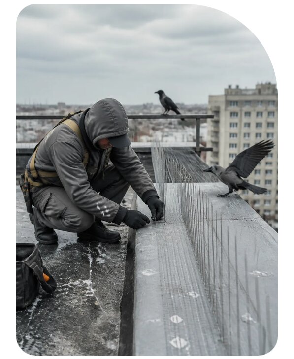 Защита от ворон под ключ в Нижнем Тагиле по цене от 5205 р. | Сенат-Нжн
